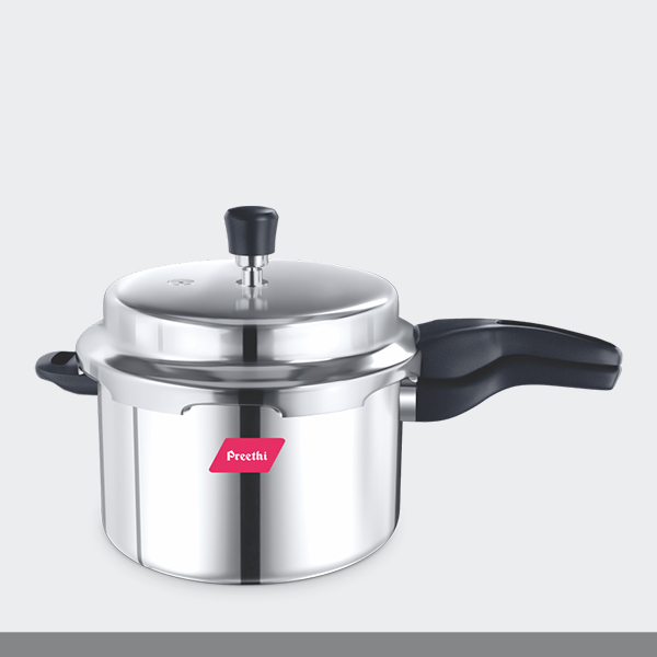 Induction base Stainless Steel Outer Lid Pressure cooker , 5 Litres